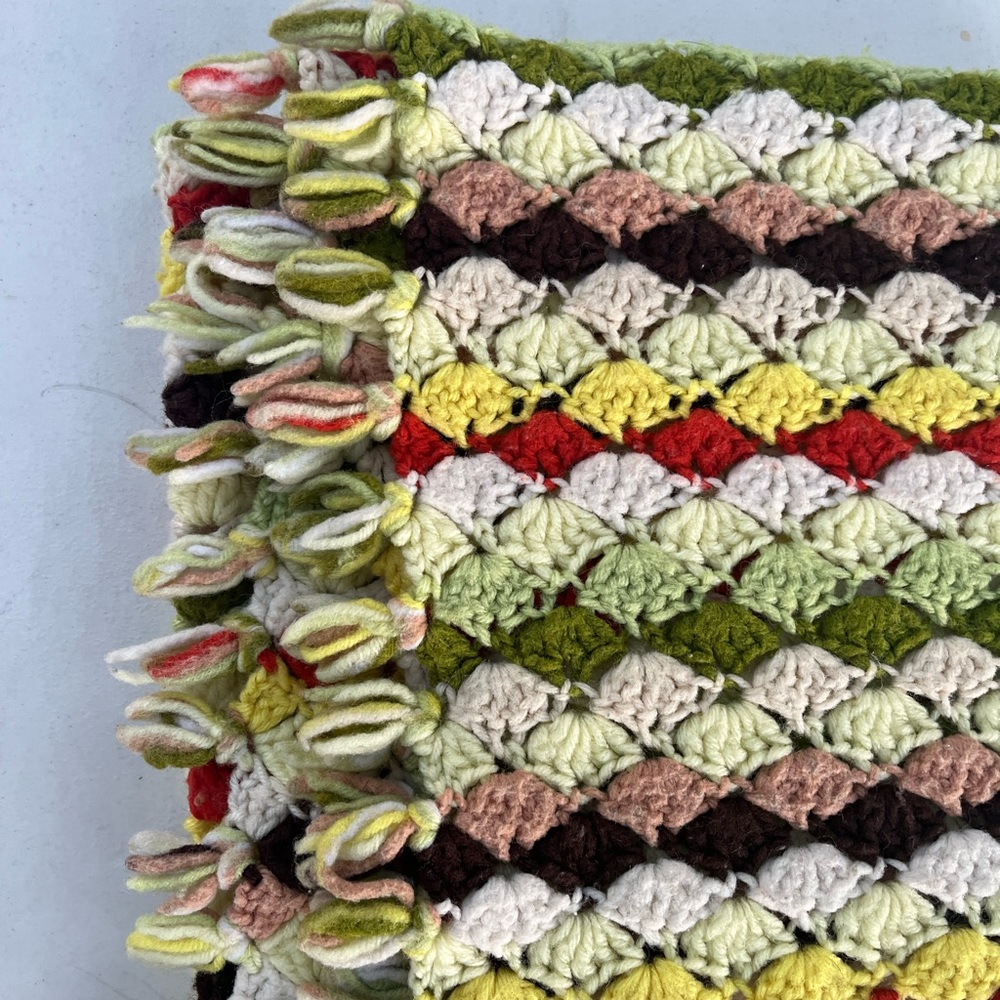 Colorful Crochet Ripple Crochet Blanket